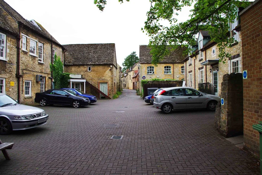 Marlborough Lane in Witney. The Old Print House, where Citizens Advice runs its West Oxfordshire drop-in, stands on this lane